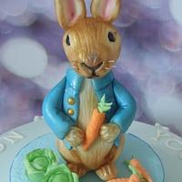 Peter Rabbit Christening cake.