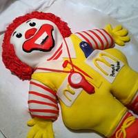 Vintage Ronald McDonald Doll Cake