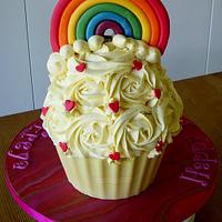 Rainbowtastic Giant Cupcake!