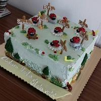 Ladybugs cake