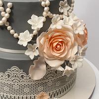 Modern Vintage Wedding Cake