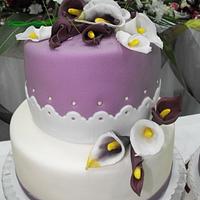 calla wedding cake