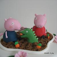 Peppa Pig Strawberry cake