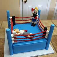 Boxing ring birthday cake