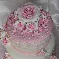 Rose Baptism Cake