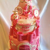 Baby shower - Cinderella cake - Welcome baby