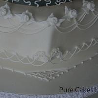 Swans Royal Icing Wedding Cake