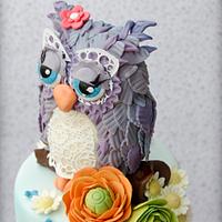 Lady owl cake