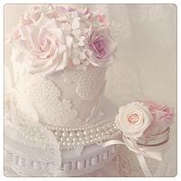 Vintage Rose Lace Cake