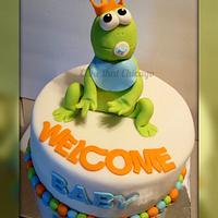 Frog Prince Baby Shower Cake