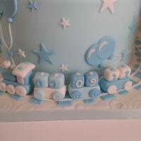 Train christening cake 