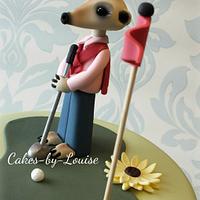 Golf playing 'Lady Meerkat'