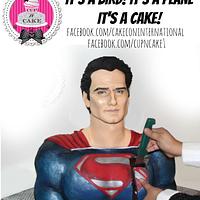 Superman bust cake for Cake Con Collaboration!