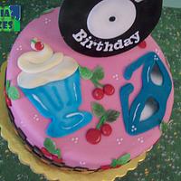 50s Theme Cake