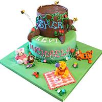 Winnie the Pooh & Friends (Tigger & Hello Kitty) Cake
