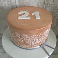 simple 21st Birthday cake