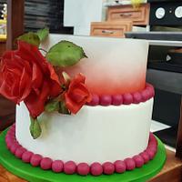 Red rose cake Red rose cake