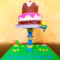 Minions gravity cake Minions gravity cake