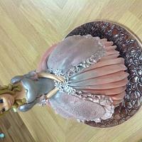 Completely edible princess doll cake