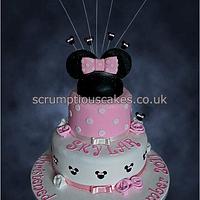Minnie Mouse Christening Cake