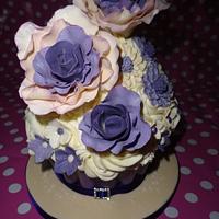 Purple/Ivory Giant Cupcake