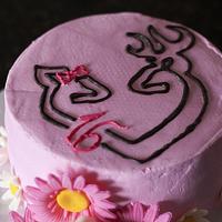 Sweet 16 Flower Cake