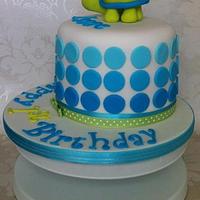Turtle 1st Birthday cake