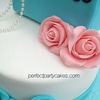 Tiffany gift bag cake