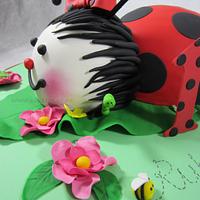 Ladybug First Birthday cake