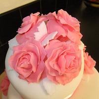 Pink & White Wonky Cake