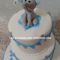 Elephant 1st Birthday Cake