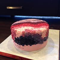 Thousand mini flower birthday cake