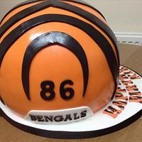 Cincinnati Bengals Helmet Cake