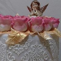 Cake with porcelain angel