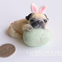 Tiny Easter Bunny Pug