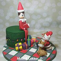 Fondant cake topper Sweet christmas collaboration 2016 " Elf on the Shelf " 