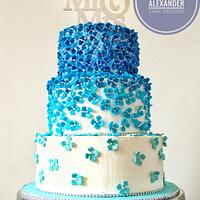 A Blue and silver wedding