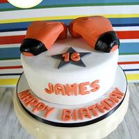 Boxing Glove Cake