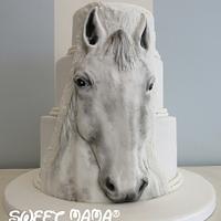 Horse wedding cake