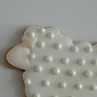 Polka Dot Pearl Sheep Cookies