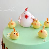 children's birthday cake for chickens fan