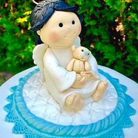 Cristening baby boy cake