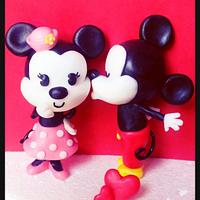 Minnie and Mickey Mouse Cuties- Topper