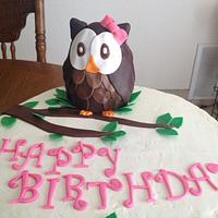 Emily's Owl Birthday cake