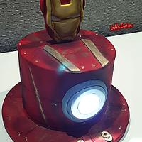 Ironman cake with light 