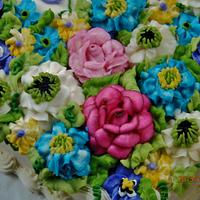 Buttercream covered in flowers!