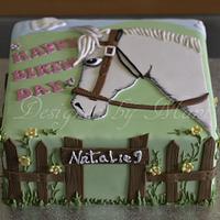"white horse" birthday cake