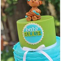 Monkey Mama for Baby Blue
