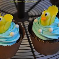 Duck Baby Shower Cupcake