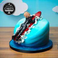 Surfer Cake and DJ Decks Birthday cakes